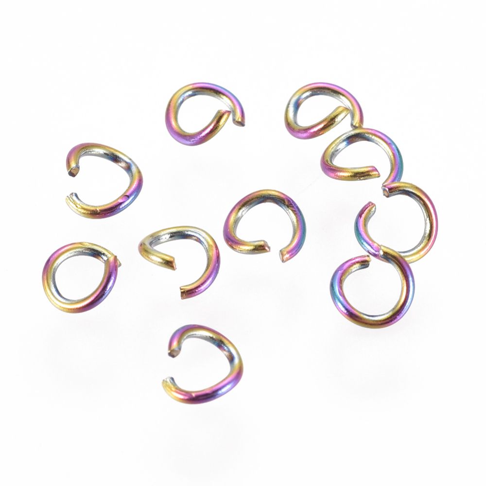 10pcs/304 Stainless Steel Open Jump Rings 3.5x0.6mm
