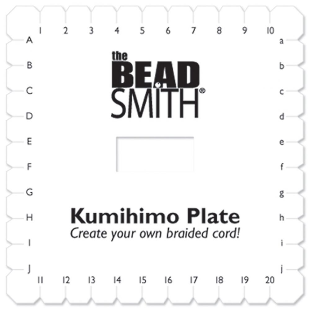 KUMIHIMO PLATE 6IN SQUARE ENGLISH INSTR EACH