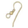 Ear wire Gold Filled 2pcs/14x22mm