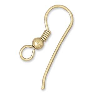 Ear wire Gold Filled 2pcs/14x22mm