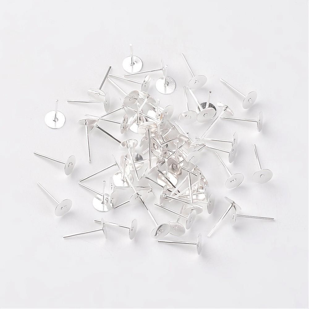10pcs/Iron Ear Stud Findings /6mm