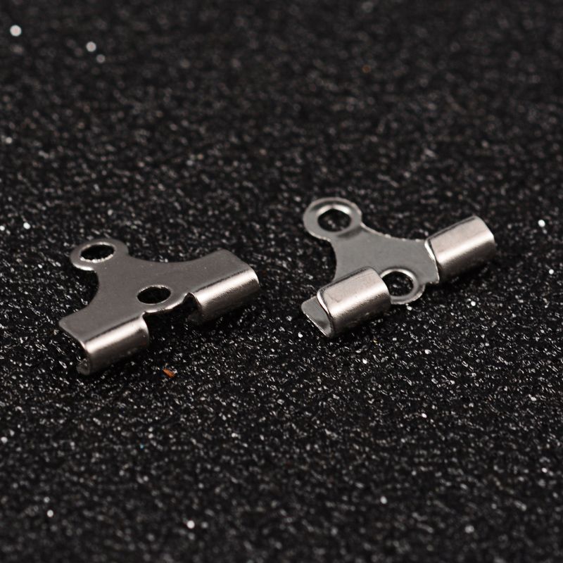 2pcs/304 Stainless Steel Folding Crimp Ends/ 9x10x2mm
