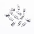 10pcs/304 Stainless Steel Folding Crimp Ends/ 10x4x3mm