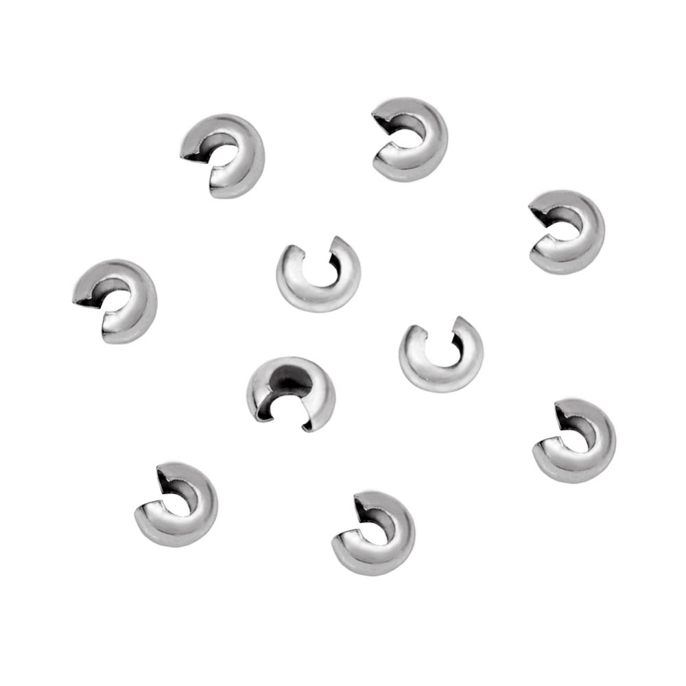 10pcs/304 Stainless Steel Crimp Beads Covers/ 6x5x3mm