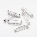10pcs/ Iron Brooch Findings/27x5mm