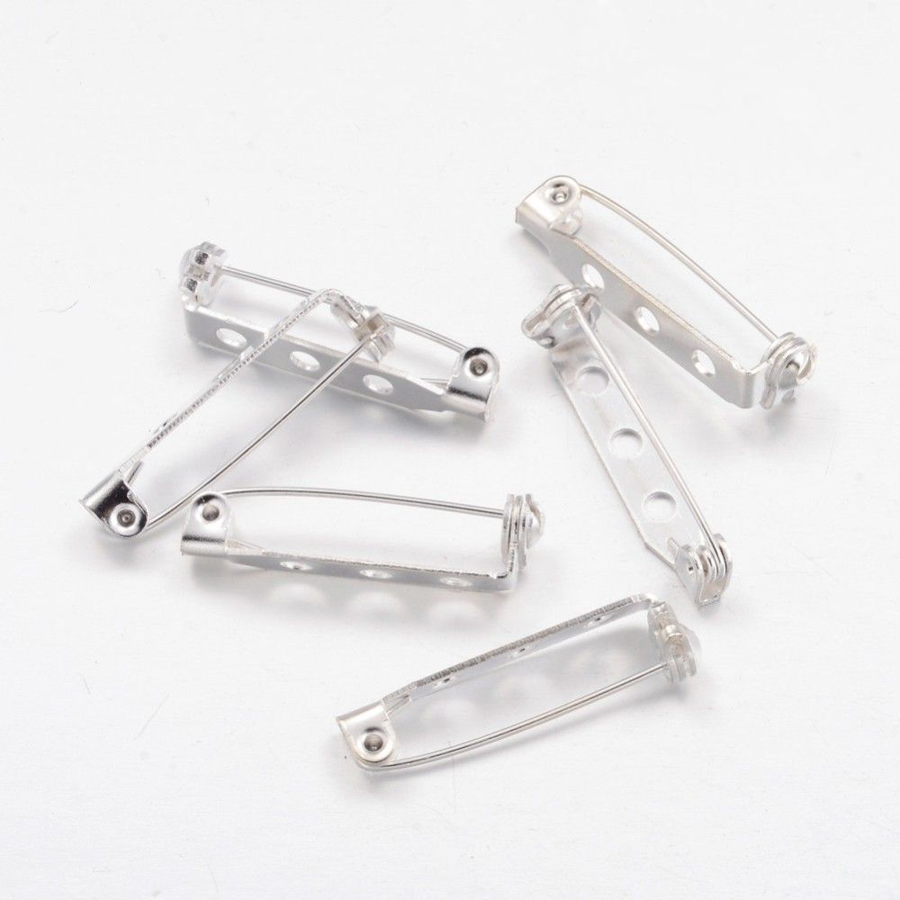 10pcs/ Iron Brooch Findings/27x5mm