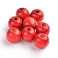 ~10pcs/Dyed Natural Wood Beads/20mm-18mm