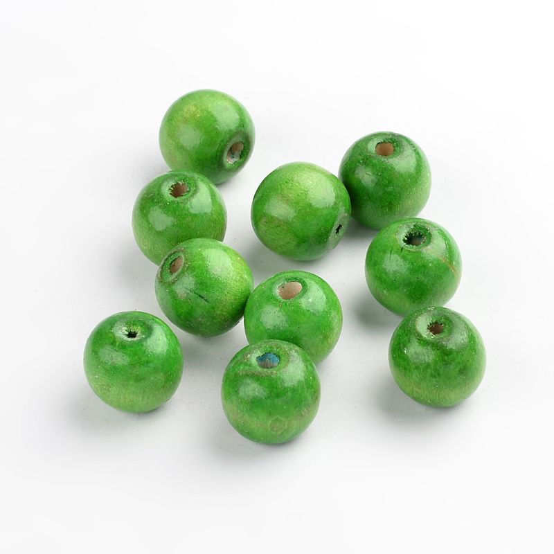 1pcs/Natural Maple Wood Beads, Dyed, Round, Coconut Brown, 19~20x17.5~18mm, Hole: 4.5mm