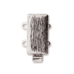 Clasp multi strand silver plate/10x17mm