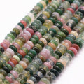 Natural Indian Agate Beads Strands, Rondelle, 4x2mm, Hole: 0.8mm, 150pcs/strand