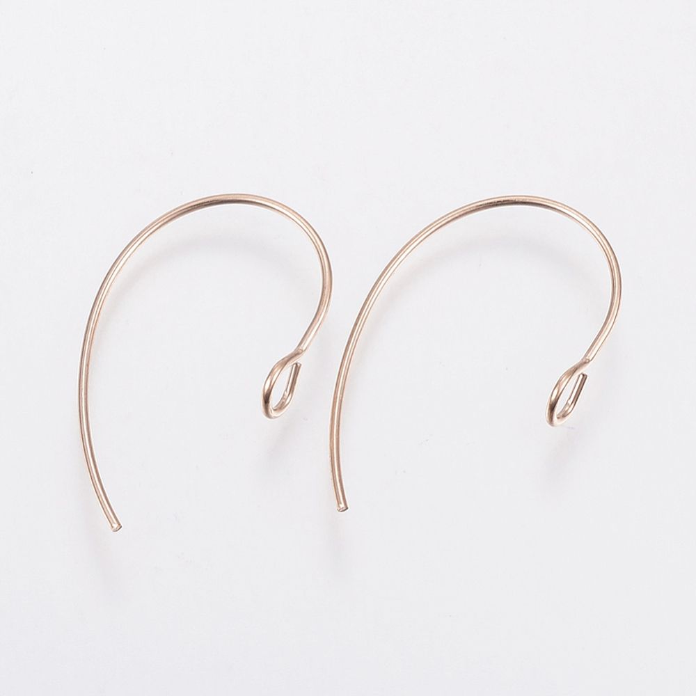 2pcs/304 Stainless Steel Earring Hooks/25x14x4mm