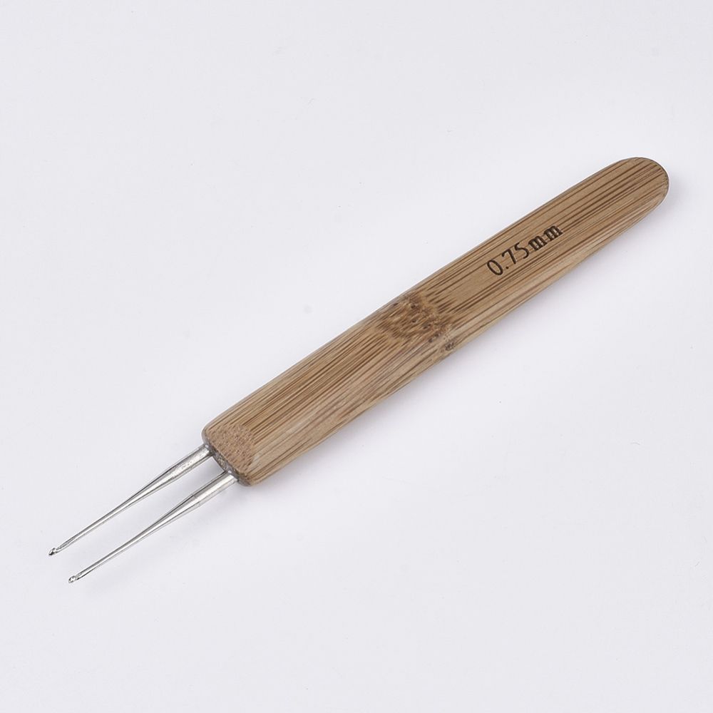Double Pin Iron Crochet Hook Needles 0,75mm