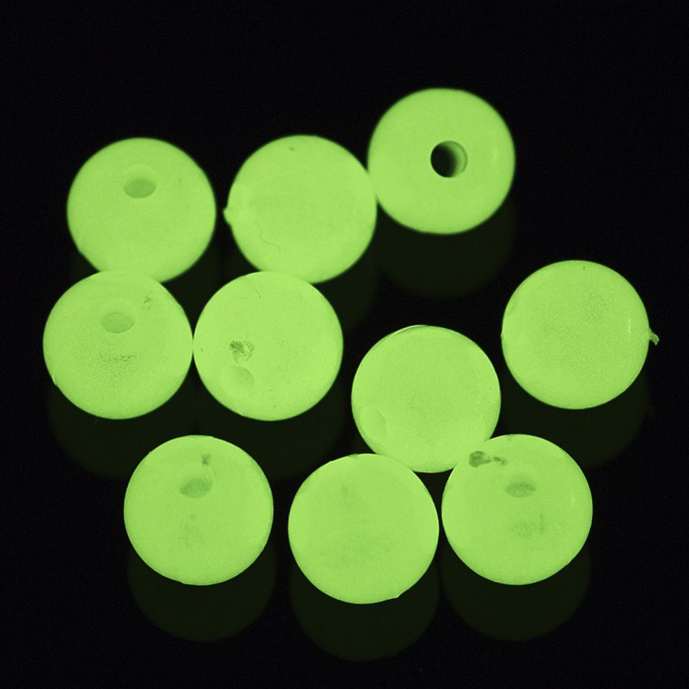 ~97pcs/Luminous Acrylic Beads, Glow in the Dark, 6mm, multiple colors
