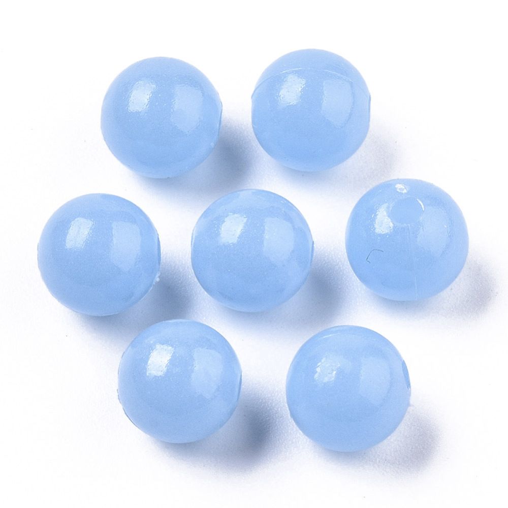 ~97pcs/Luminous Acrylic Beads, Glow in the Dark, 6mm, multiple colors