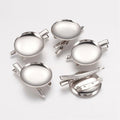 5pcs/Brass Hairpin Cabochon Settings/30x45x7mm