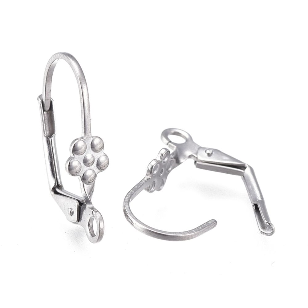 2pcs/304 Stainless Steel Leverback Earring Findings