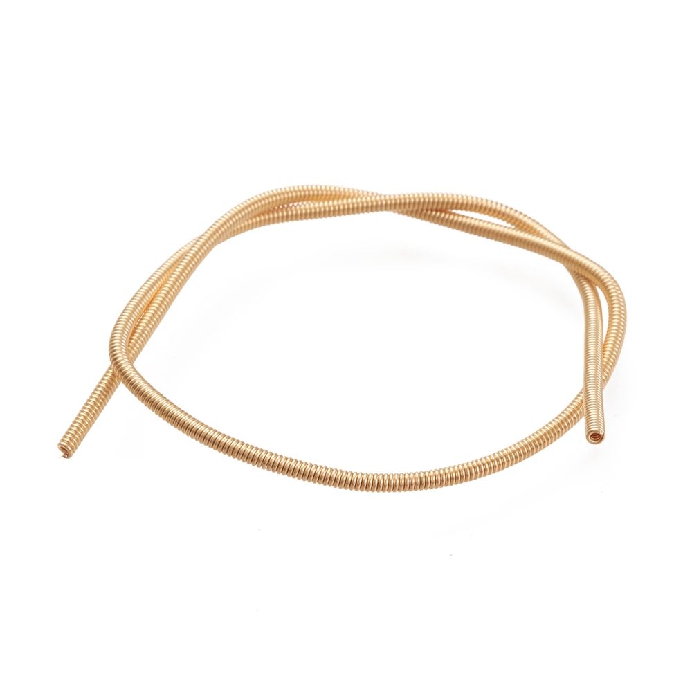 Copper French Wire, Gimp Wire, for DIY Accessories Jewelry Making, Real 18K Gold Plated/20cm/1,6mm