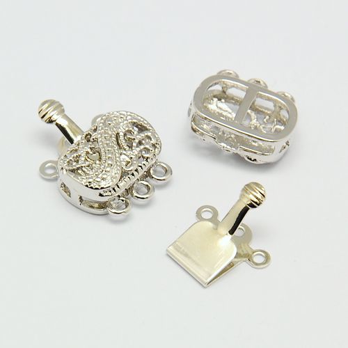 1pcs/Brass Multi-Strand Box Clasp/16~19x14x6mm