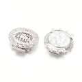 1pcs/Brass Box Clasps, Multi-Strand Clasps, 4-Strands, 8 Holes, Long-Lasting Plated/26x26.5x5mm