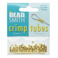 100pcs/ Crimp tubes gold plated/ 2,5mm