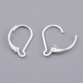 2pcs/Brass Leverback Earring Findings, 925 Sterling Silver Plated