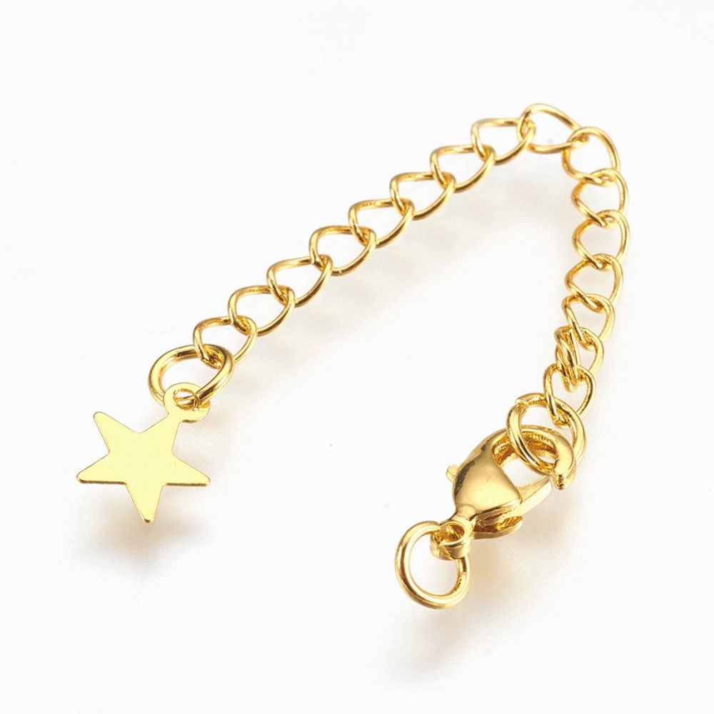 2pcs/Rack Plating Brass Chain Extender, Soldered, with Lobster Claw Clasp/12x7mm