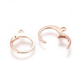 4pcs/ Brass Hoop Earring Findings/14.7x11.7x2mm