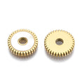 1pcs/304 Stainless Steel Spacer Beads,Real 14K Gold Plated/ 2x12mm