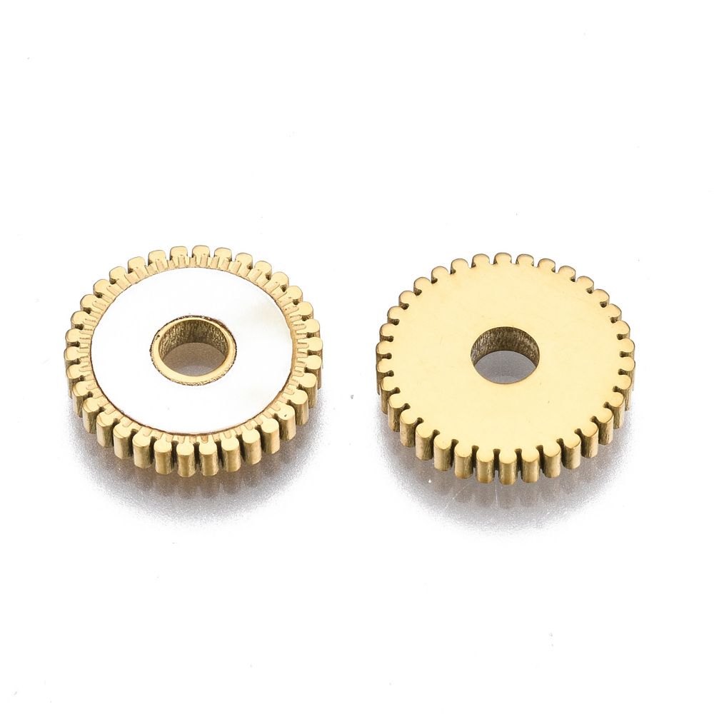 1pcs/304 Stainless Steel Spacer Beads,Real 14K Gold Plated/ 2x12mm