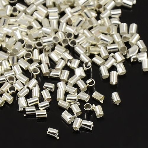 1.5x1.5mm/Brass Crimp Beads, Tube/1g