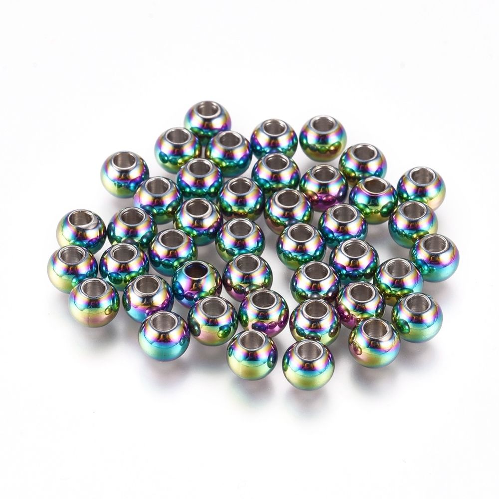 5pcs/304 Stainless Steel Beads 6mm