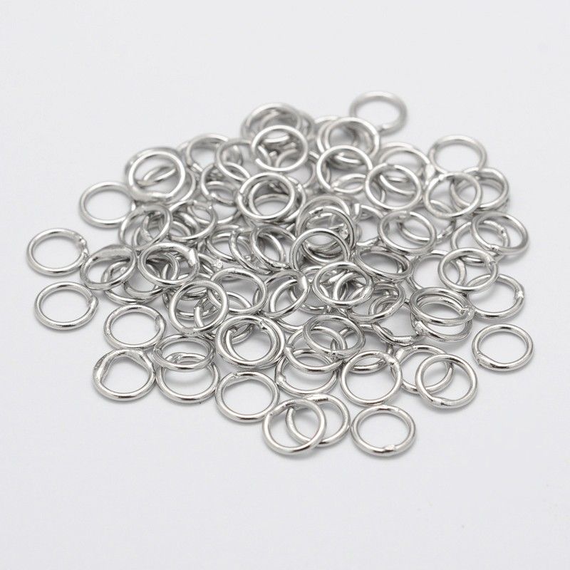 10pcs/6x0,8mm/Eco-Friendly Brass Round Rings, Soldered Jump Rings, Closed Jump Rings