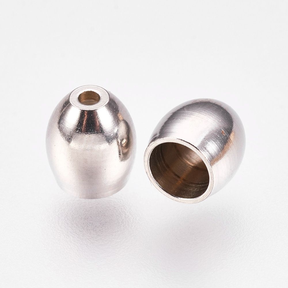 4pcs/304 Stainless Steel Cord Ends/6.5x6mm