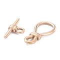 1pcs/304 Stainless Steel Toggle Clasps, Rose Gold/3,5x1,6cm