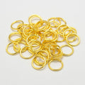 10pcs/7x1mm/Brass Round Rings, Soldered Jump Rings, Closed Jump Rings, Cadmium Free & Lead Free, 18K Gold Plated