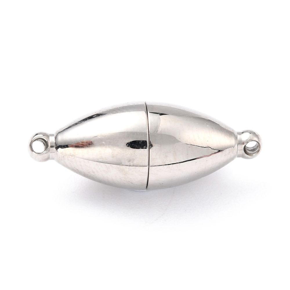 304 Stainless Steel Magnetic Clasps with Loops