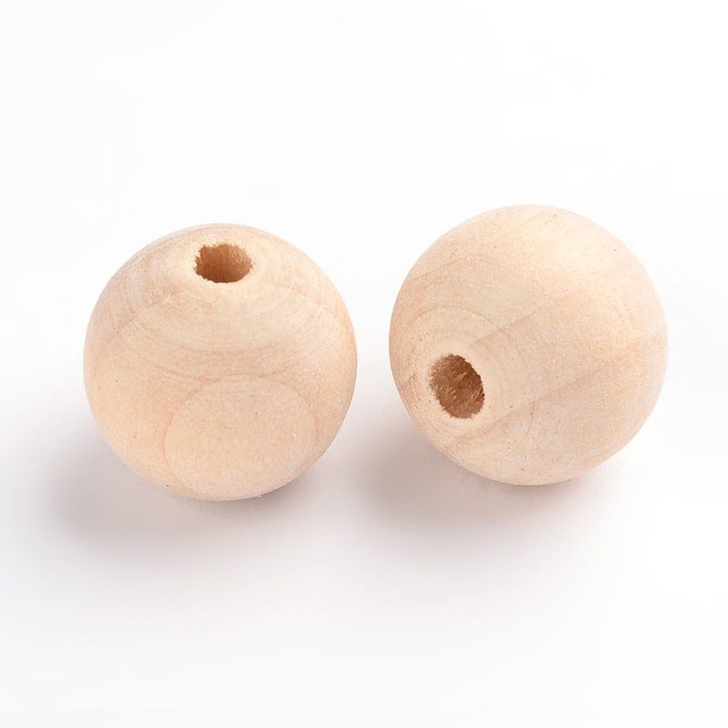 Natural Unfinished Wood Beads 14mm/18mm/20mm