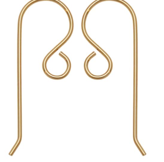 Ear wire Gold Filled 2pcs