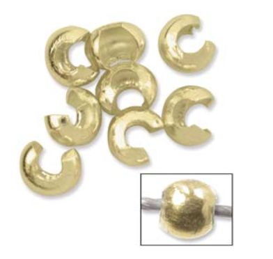 2pcs/4MM CRIMP COVER Gold Filled 2.5mm (Copy)