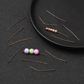 ~50pcs/ Iron Flat Head Pins, Cadmium Free & Nickel Free & Lead Free, Red Copper Color/4.0cm, 0.75~0.8mm