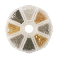 Iron Flat Head Pins, Mixed Color, 20x0.7mm, Head: 2.5mm, 16/30x0.7mm, 650pcs/box