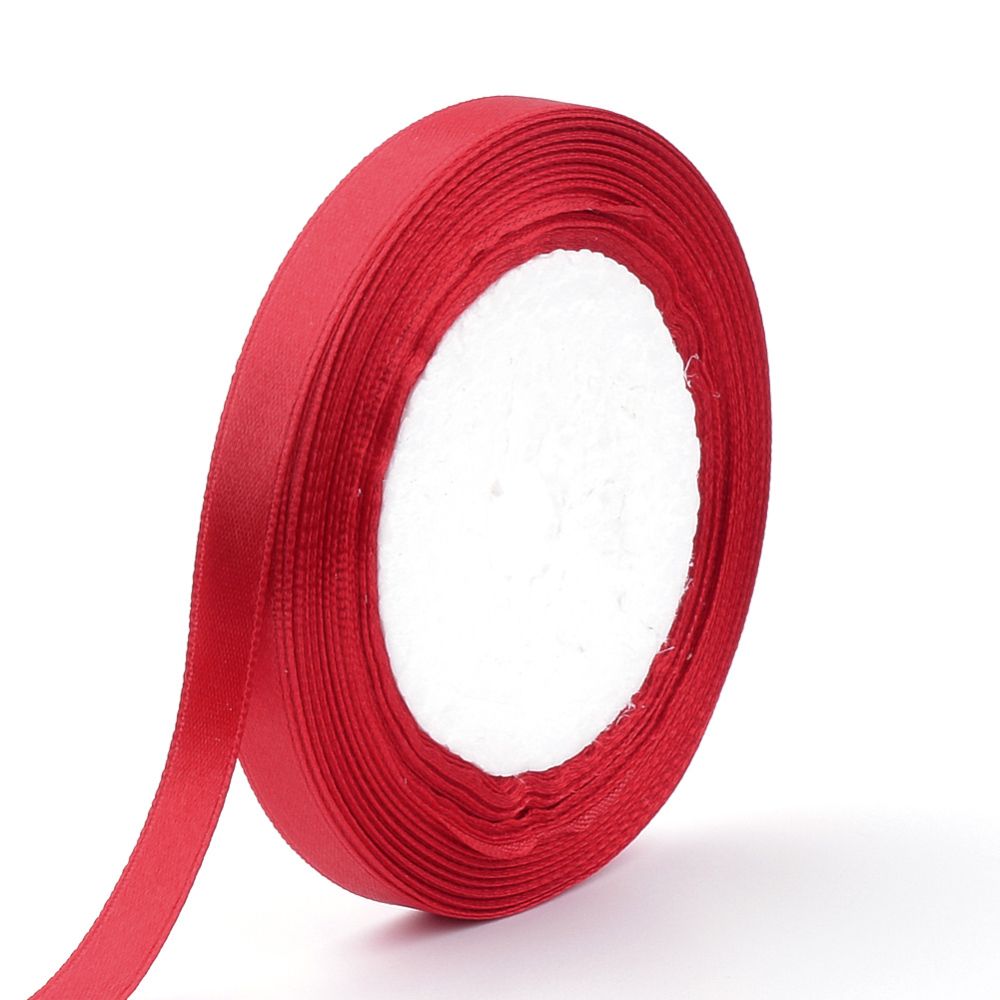 Single Face Satin Ribbon, Polyester Ribbon, Multiple colors, 6mm/22m