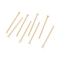 10pcs/304 Stainless Steel Flat Head Pins, Real 18K Gold Plated/15.3x0.6mm
