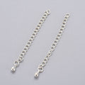 2pcs/304 Stainless Steel Chain Extender, Soldered Chains/ 55~63x3mm