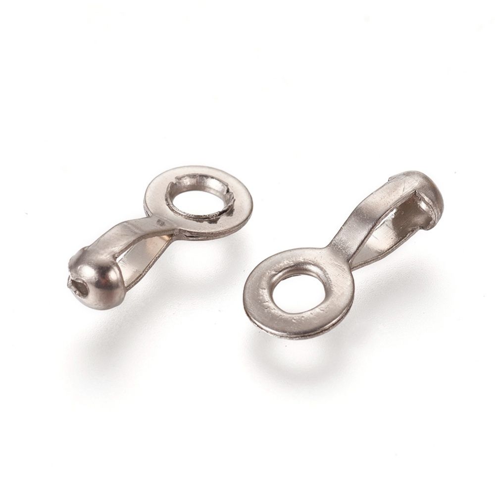 4pcs/304 Stainless Steel Ball Chain Connectors/15.5x6.91x4.5mm