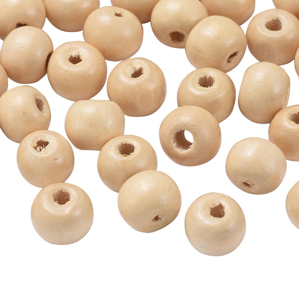 ~100pcs/Natural Wood Beads/8mm