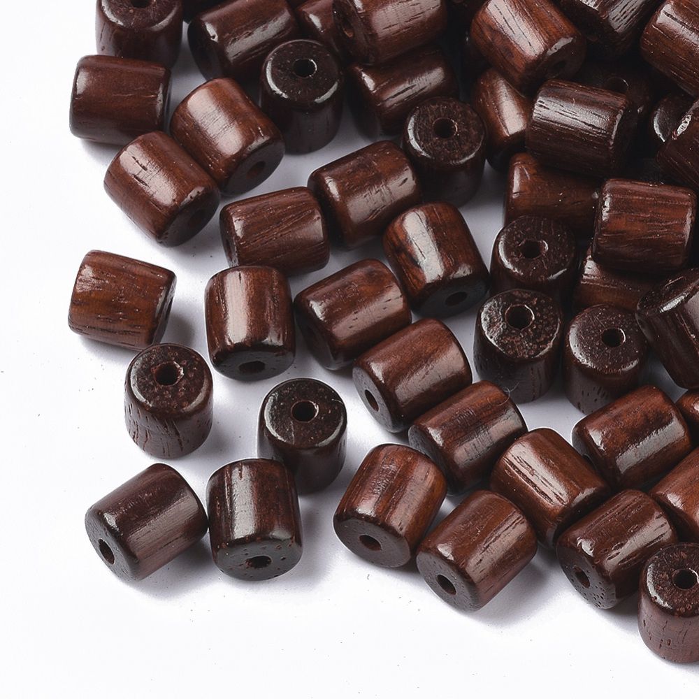 ~63pcs/Natural Wood Beads/7x6mm