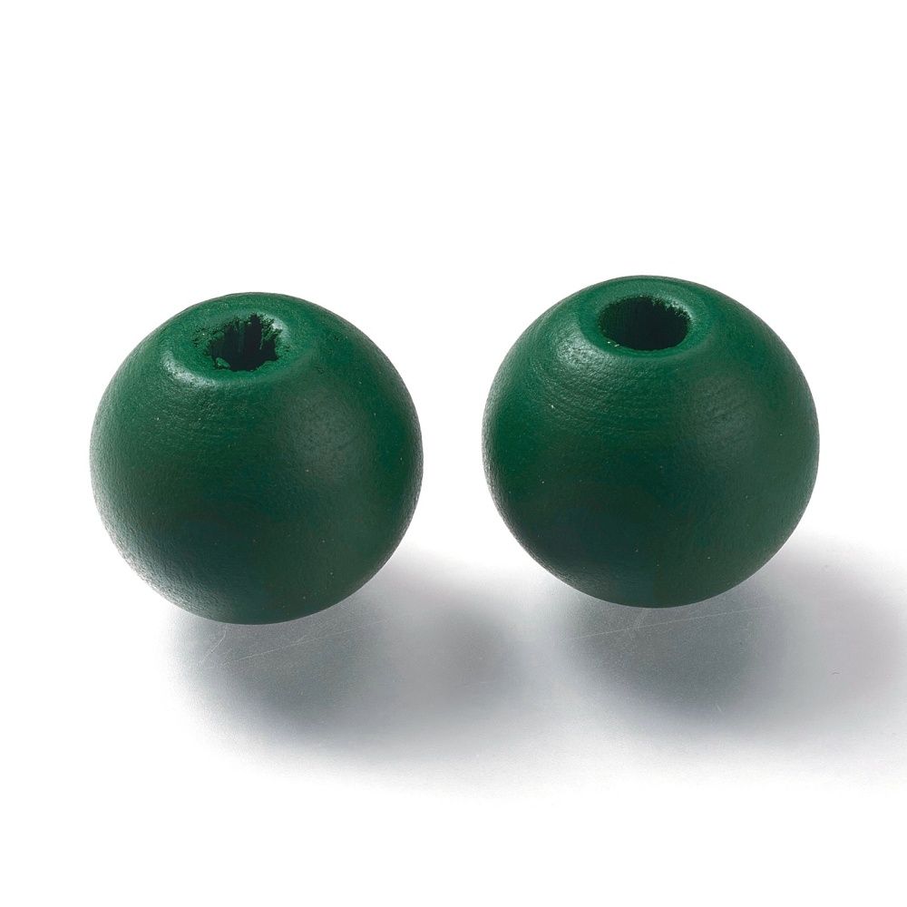 10pcs/Painted Natural Wood Beads/16mm