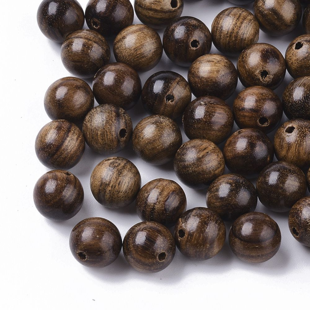 ~36pcs/Waxed Wooden Beads /8mm