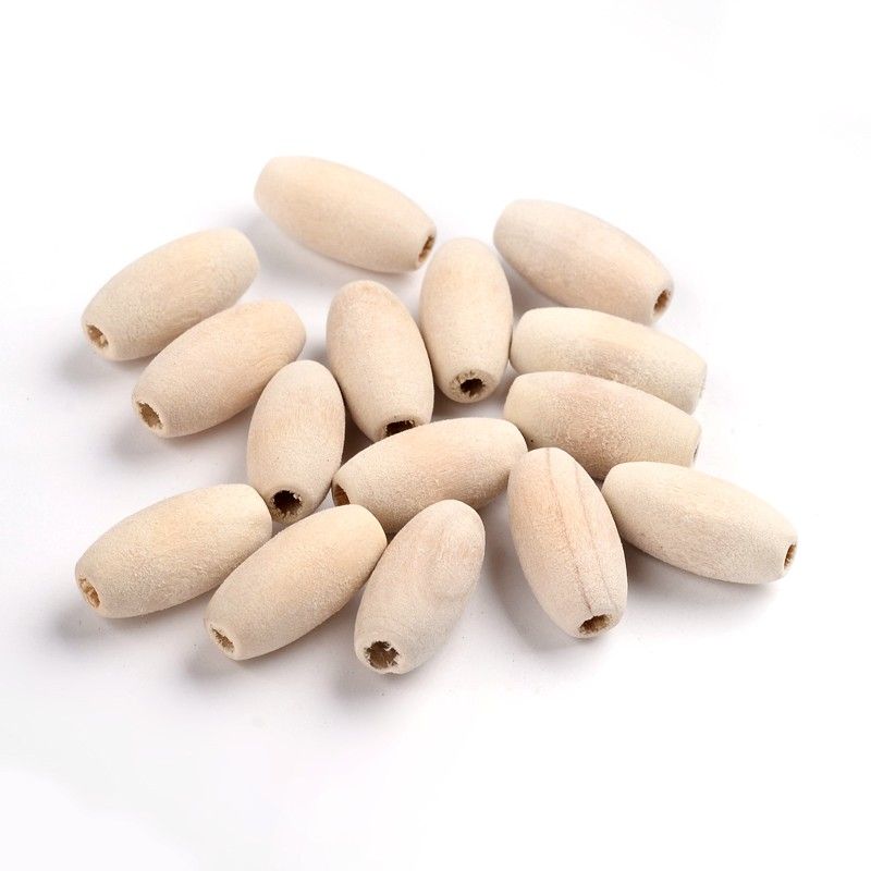 Unfinished Wood Beads/20x10mm/